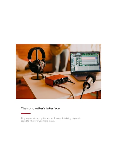 Focusrite Scarlett Solo Gen 4 Ses Kartı: Gitarist, Vokalist Veya