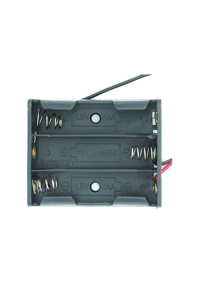 1 Adet 3'lü Aaa Pil Yatağı 4.5v Çıkışlı Açık Kasa Kablolu Yuva