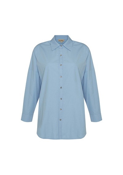 Aker Basic Cotton Bluz Mavi Mavi
