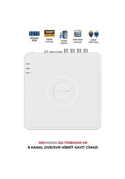 Ds-7108hghı-m1 8 Kanal Dvr Koaksiyel Ses Destekli