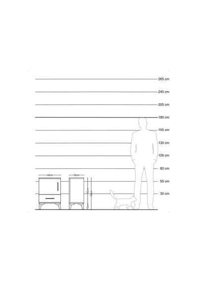 Arges Komodin 2 Raflı Tek Kapaklı 44x30x64 Çam-antrasit Atlas Çam