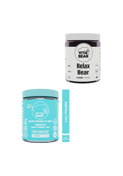 Vita Bear Strong Hair 60 Gummy + Relax Bear 60 Gummy