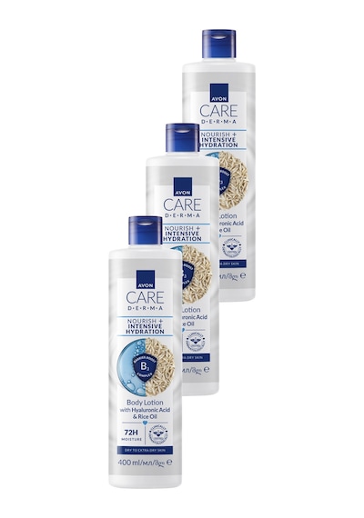Avon Care Derma Nourish + Intensive Hydration Vücut Losyonu 400ml Üçlü Paket
