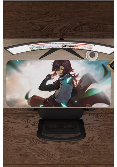 Heizou Genshin Impact Anime Oyuncu V5 - 90x40 Xxl Gaming Mouse Pad Fare Altlığı