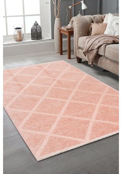 Rodney Vl Yıkanabilir Kaydırmaz Çift Taraf Pamuk Dokuma Beyaz Rix Premium Kalite Kilim Pudra