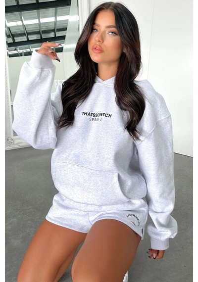 Altamira Kadın Thatssofetch Baskılı Oversize Kapşonlu Sweatshirt 001