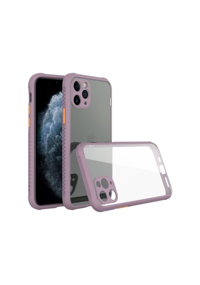 İphone 11 Pro Kılıf Miami Şeffaf Silikon - Açık Mor
