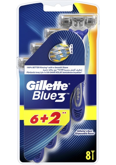 Gillette Blue3 Kullan-At Tıraş Bıçağı 8'li