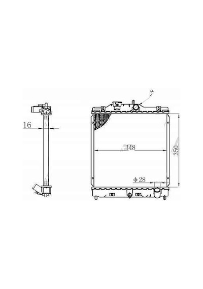 Radyatör Su Cıvıc 92-00 16mm M-t Brazıng