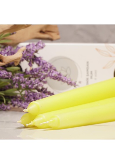 Mitr Sarı Şamdan Mum Çok Renkli
