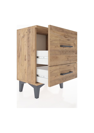 Arges Komodin 2 Çekmeceli 44x30x64 Çam-çam Atlas Çam