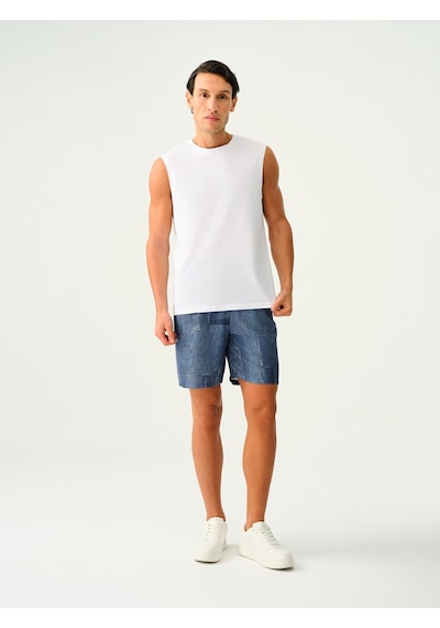 Regular Fit Erkek Şort Mavi