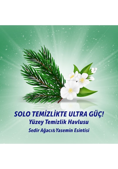 Solo Ultra Güç Sedir Ağacı&yasemin Esintisi Seyahat Boy Yüzey Temizlik Havlusu 6'lı 90 Yaprak Beyaz