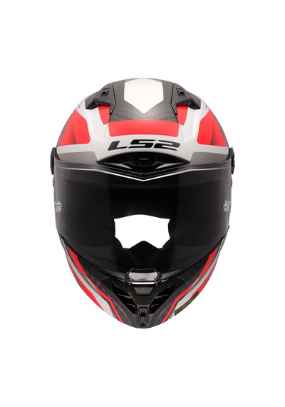 Ls2 Thunder Karbon Gp Aero Raute Kask Beyaz -  Kırmızı