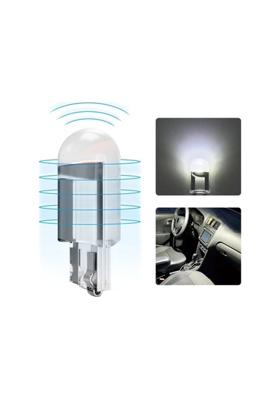 Cam T10 Led Ampül Yeni Nesil 12v 5w Beyaz Renk 2 Adet