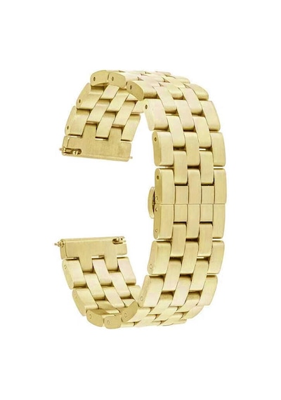 Xemu Galaxy Uyumlu Watch 46mm 22mm Uyumlu Krd-20 Metal Kordon-gold