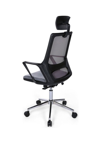 Ofisbazaar Lizz Gri Fileli Yönetici Koltuğu Ergonomik Başlıklı Ofis Koltuğu Gri Gri