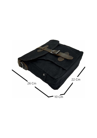 Ççs 31487 Mumlanmış Kanvas Retro Omuz Çantası Siyah