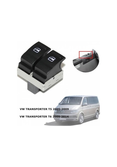 Volkswagen Transporter T5 Cam Düğme Seti 2005-2009