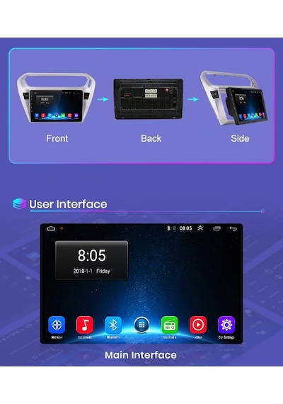 Peugeot 301- C-Elysee Android 9'' Multimedya Navigasyon 2+16Gb