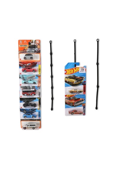 Kartlı Metal Araba Askı Aparatı, Silikon, Siyah, 50'li Set, Regular & Premium Ve Uzun Kart Organizatör