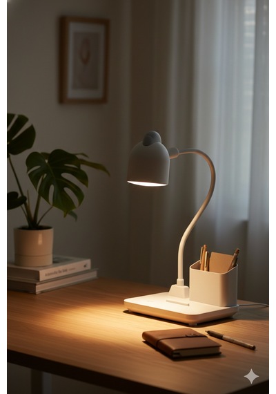 Şarjlı Led Masa Lambası Kalemlikli - 3 Modlu Pratik Masa Lambası Renkli