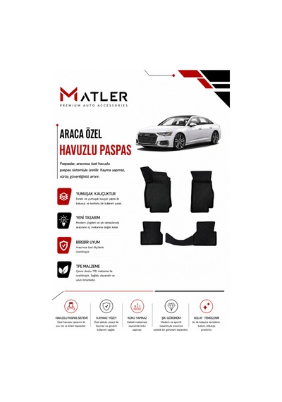 Audi A6 2018 Model 4d Ekstra Havuzlu Paspas
