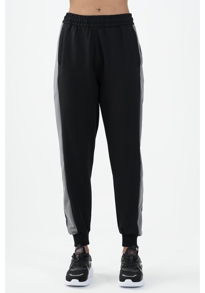 Maraton Sportswear Comfort Kadın Ribana Paça Basic Siyah Eşofman Altı 22183-siyah Siyah