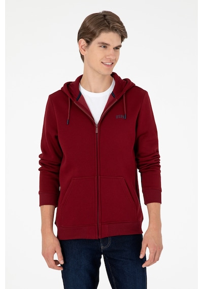 U.S. Polo Assn. Erkek Bordo Şardonlu Örme Hırka 50293146-VR014