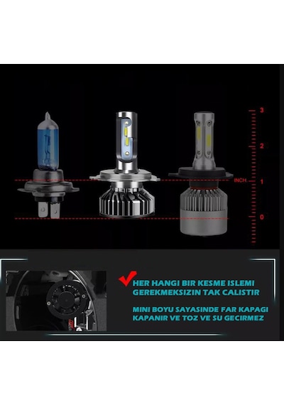 H3 CSP (CREE) LED XENON TAKIMI MİNİ ŞİMŞEK ETKİLİ