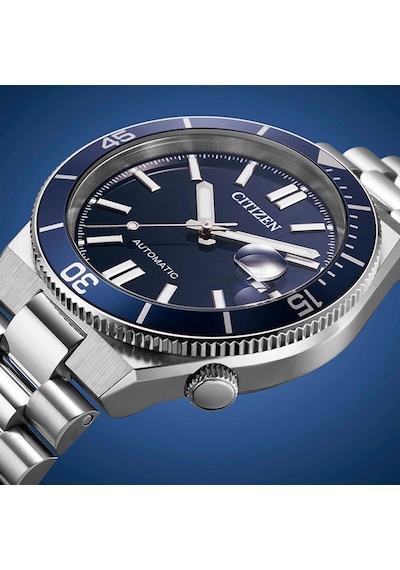 Citizen Tsuyosa Shore Navy Blue Nj0230-59l Otomatik Erkek Kol Saati Metalik Gri