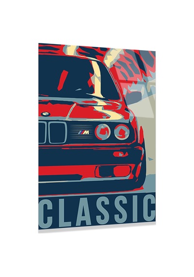 Bmw M Retro Pop Art Cam Tablo 60x90 Cm