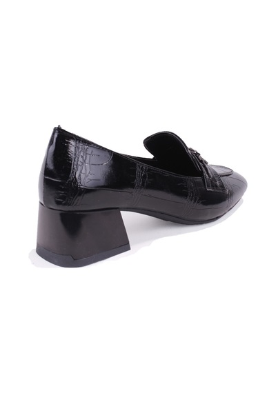 Dagoster Dza07-8028202 Siyah 4 Cm Kalın Topuklu Klasik Kadın Ayakkabı