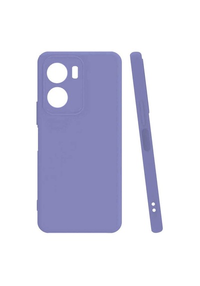 Vivo Y16 Kılıf Kamera Korumalı Silikon Rubber Arka Kapak Lila