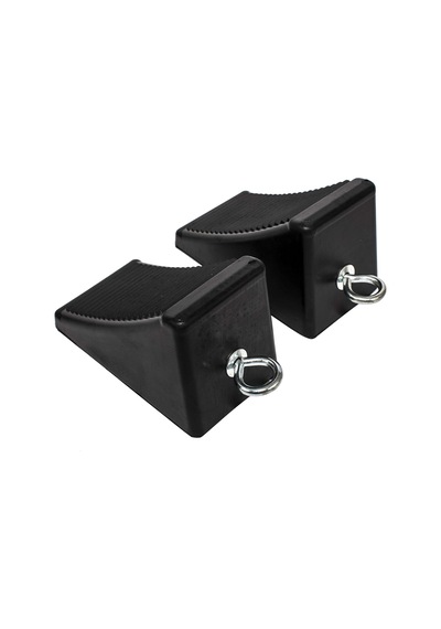 50011 Delikli Kauçuk Tekerlek Takozu 6-1/2" X 3-3/4" X 4" , 2'li Paket