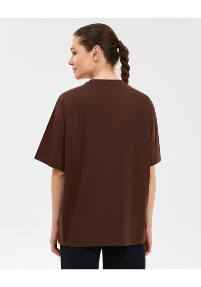 Skechers W Oversize Fit Graphic T-shirt Kadın Kahverengi Tshirt S2610050-2210