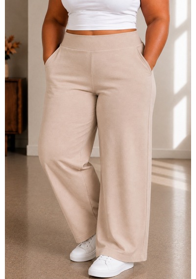 Sngl Tekstil Kadın Büyük Beden Pantolon S M L Xl 2xl 3xl 4xl 5xl 6xl 7xl 8xl 9xl Bej