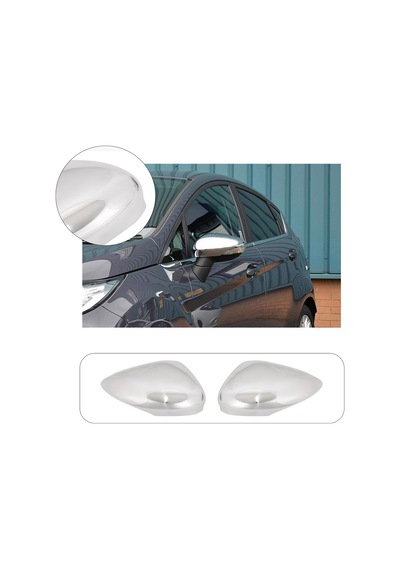Ford Fiesta Uyumlu 2009-2017 Krom Ayna Kapağı 2 Parça Paslanmaz  Çelik