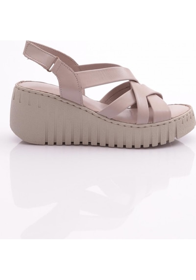 Dgn 254 Kadin Şeritli Açik Sandalet 254-2498-R146140 Gümüş