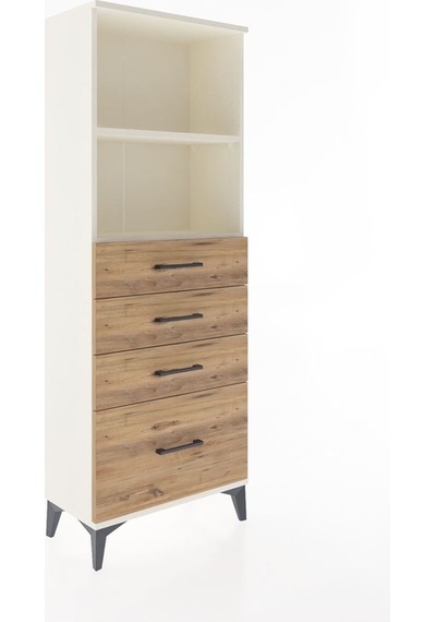 Arges Dolap 2 Raflı 4 Çekmeceli 60x30x163 Aytaşı-çam Aytaşı