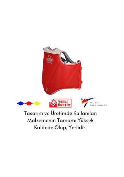Haşadospormalzemeler Haşado Safeguard Taekwondo Vücut Göğüs Koruyucu Yelek Kırmızı - Mavi
