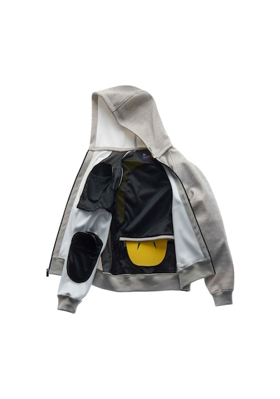 Blauer Ht Blauer Easy Men Open Hoody Korumalı Motosiklet Montu Gri