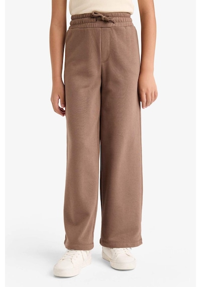 Defacto Kız Çocuk Wide Leg Beli Lastikli Geniş Paça Eşofman Altı D0743a825aubn534 Kahve