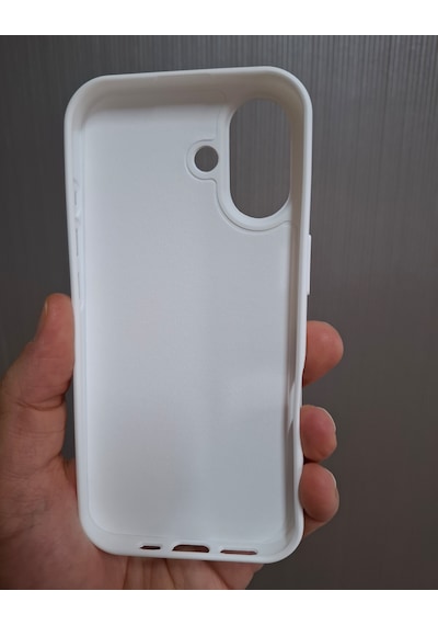 Apple Uyumlu iPhone 17 Logolu İçi Kadife Silikon Lansman Kılıf Beyaz