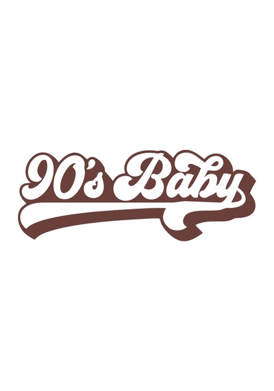 90's Baby Araba Sticker 17x17 Cm Kahverengi