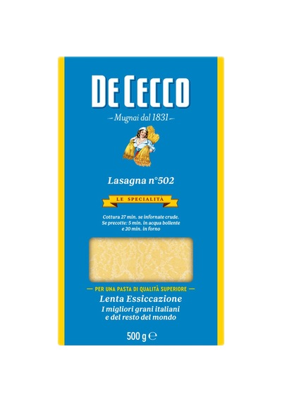 Dececco Lazanya 500 G - 5 Adet Tarı