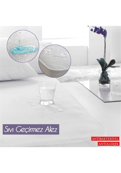 Sıvı Geçirmez Çocuk Bebek Alezi 140Cmx70Cm Beyaz