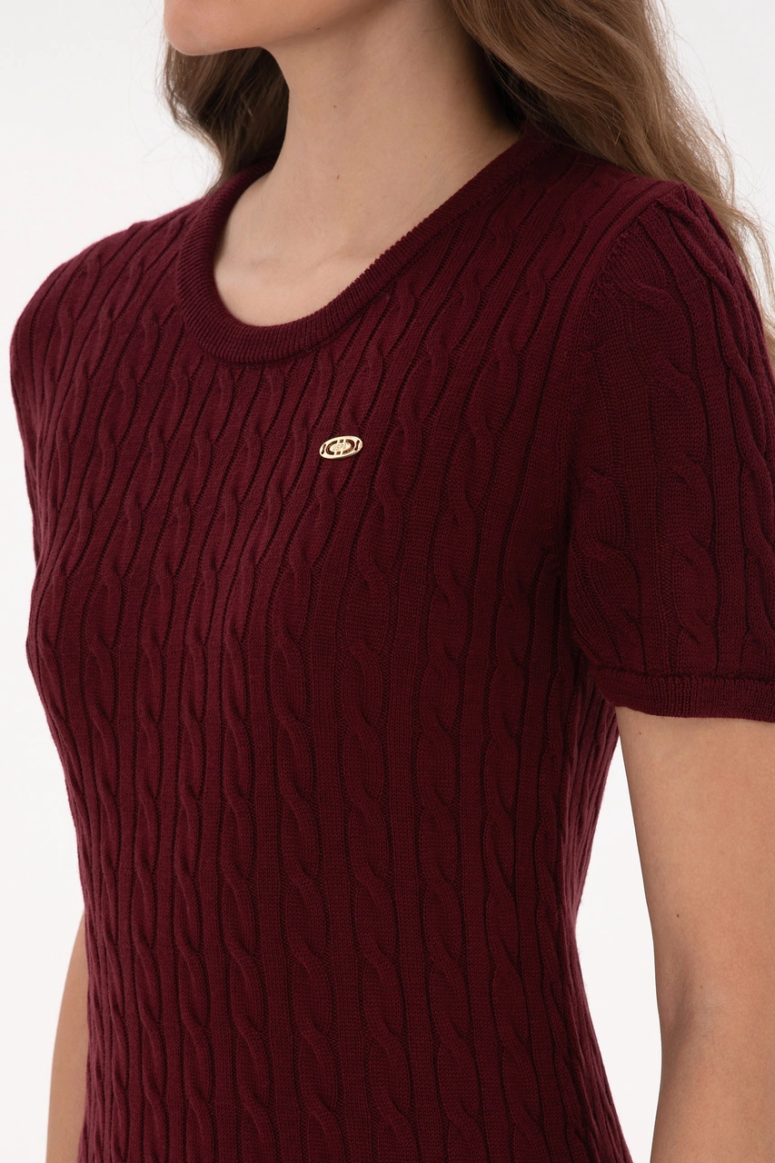 U.s. Polo Assn. Kadın Bordo Elbise Triko 50309538-vr014 Bordo