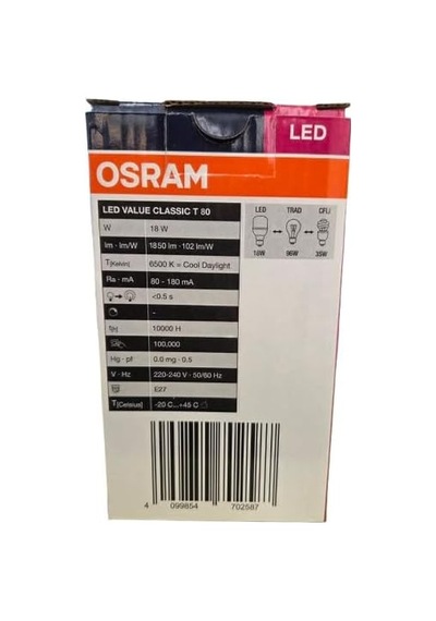 Value Clt 18w 6500 K Torch Led Ampul Beyaz Işık E27 Led 1850 Lümen Diğer