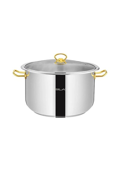 Sıla 22x12 Çelik Derin Tencere - 4,5 Litre Gold